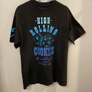 Cookies Clothing High Rollin Tee Black Blue Dice Graphic Men’s Medium
